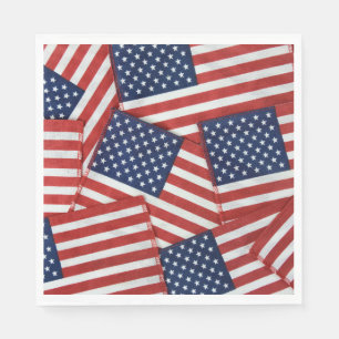 Amerikaanse vlaggen 4 juli servet