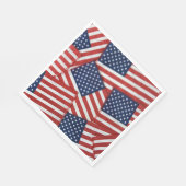 Amerikaanse vlaggen 4 juli servet (Hoek)