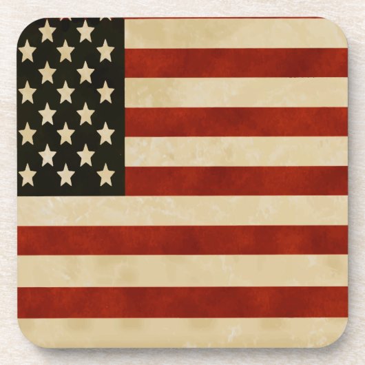 -Amerikaanse vlaggen Bier Onderzetter (Voorkant)