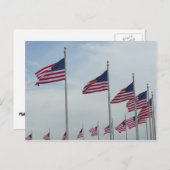 Amerikaanse vlaggen bij het Washington Monument Briefkaart (Voorkant / Achterkant)