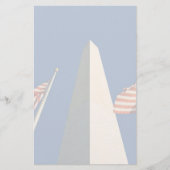 Amerikaanse vlaggen bij het Washington Monument Briefpapier (Voorkant)