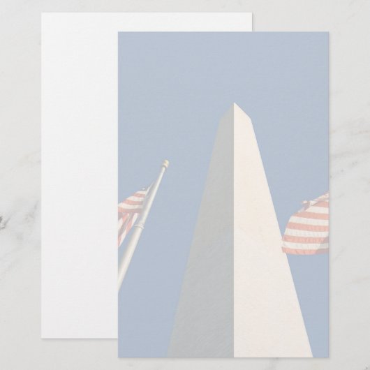 Amerikaanse vlaggen bij het Washington Monument Briefpapier (Voorkant / Achterkant)