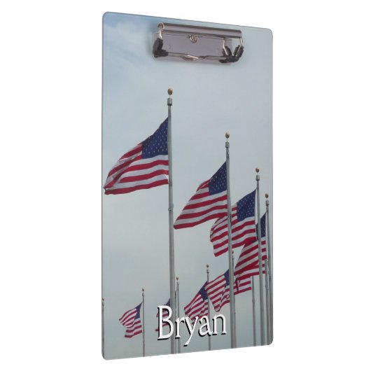 Amerikaanse vlaggen bij het Washington Monument Klembord (Rechts)