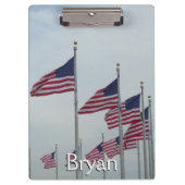 Amerikaanse vlaggen bij het Washington Monument Klembord (Voorkant)