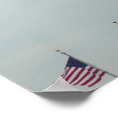 Amerikaanse vlaggen bij het Washington Monument Poster (Hoek)