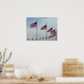 Amerikaanse vlaggen bij het Washington Monument Poster (Keuken)