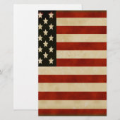 -Amerikaanse vlaggen Briefpapier (Voorkant / Achterkant)