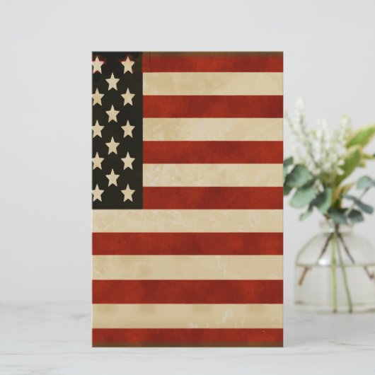 -Amerikaanse vlaggen Briefpapier (Staand voorkant)