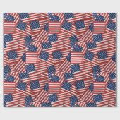 Amerikaanse vlaggen cadeaupapier (Vlak)