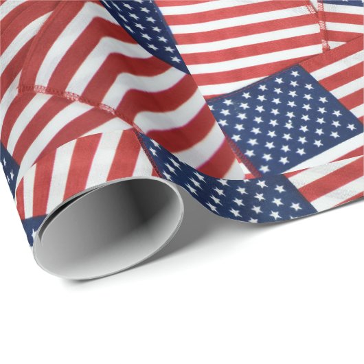 Amerikaanse vlaggen cadeaupapier (Rol Hoek)