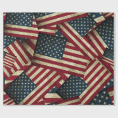 Amerikaanse vlaggen cadeaupapier (Vlak)