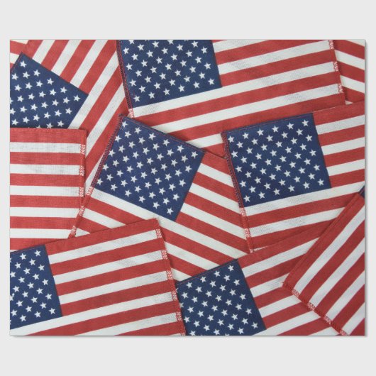 Amerikaanse vlaggen cadeaupapier (Vlak)