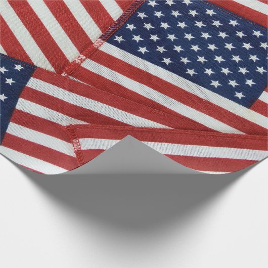 Amerikaanse vlaggen cadeaupapier (Hoek)