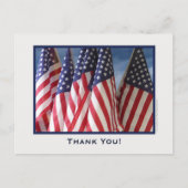 Amerikaanse vlaggen dank je Briefkaart (Voorkant)