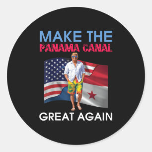 Amerikaanse vlaggen Donald Trump maken het Panamak Ronde Sticker