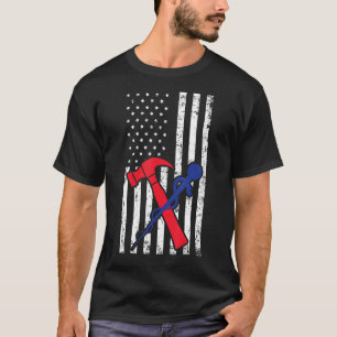 Amerikaanse vlaggen Emt brandweerman Noodmedicatie T-shirt