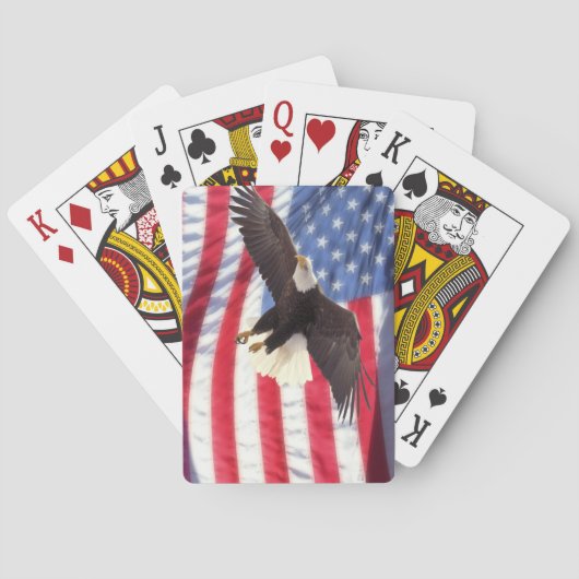 Amerikaanse vlaggen- en egelspelkaarten pokerkaarten (Achterkant)