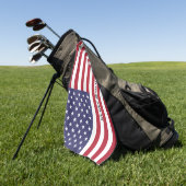 Amerikaanse vlaggen- en golfstaten VS/sport Washin Golfhanddoek (Groen)