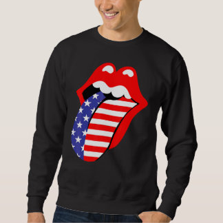 Amerikaanse vlaggen en tongue merica 4 juli p trui