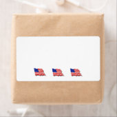 Amerikaanse vlaggen etiket (Insitu)