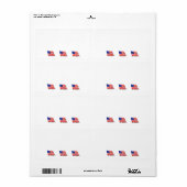 Amerikaanse vlaggen etiket (Full Sheet)