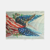  Amerikaanse vlaggen Fleece Deken (Voorkant (Horizontaal))