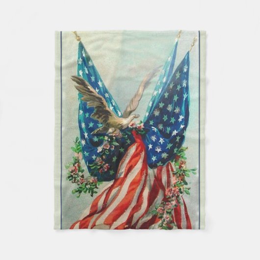  Amerikaanse vlaggen Fleece Deken (Voorkant)