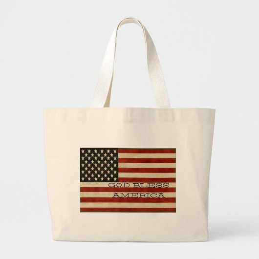 -Amerikaanse vlaggen Grote Tote Bag (Voorkant)