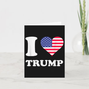 Amerikaanse vlaggen: Heart I Love Trump Kaart