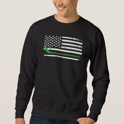 Amerikaanse vlaggen-hockeyspeler St. Patricks Day Trui (Voorkant)