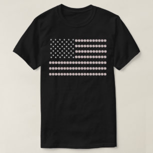 Amerikaanse vlaggen Honkbalfan T-shirt