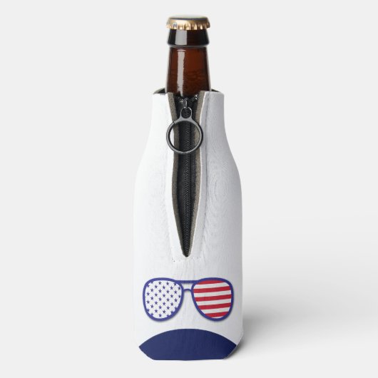 Amerikaanse vlaggen Laten we gaan Brandon Monogram Flesjeskoeler (Fles Achterkant)