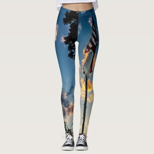 amerikaanse vlaggen leggings (Voorkant)