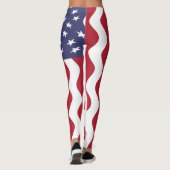Amerikaanse vlaggen-Leggings Leggings (Achterkant)