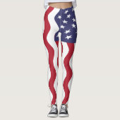 Amerikaanse vlaggen-Leggings Leggings (Voorkant)