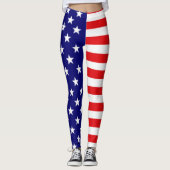 Amerikaanse vlaggen-Leggings Leggings (Voorkant)