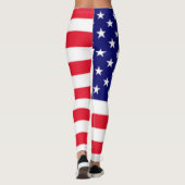 Amerikaanse vlaggen-Leggings Leggings (Achterkant)