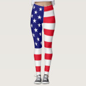 Amerikaanse vlaggen-Leggings Leggings (Voorkant)