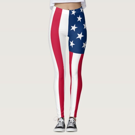 Amerikaanse vlaggen-Leggings Leggings (Voorkant)