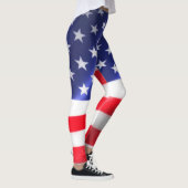 Amerikaanse vlaggen Leggings: Rood wit en blauw Leggings (Rechts)
