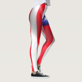Amerikaanse vlaggen Leggings: Rood wit en blauw Leggings (Rechts)