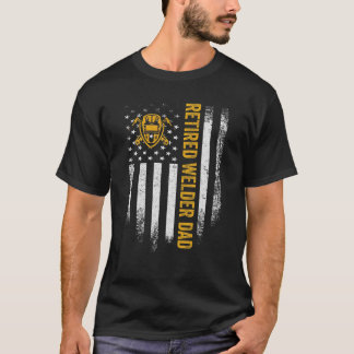 -Amerikaanse vlaggen met ruw lassenlaarzen R T-shirt