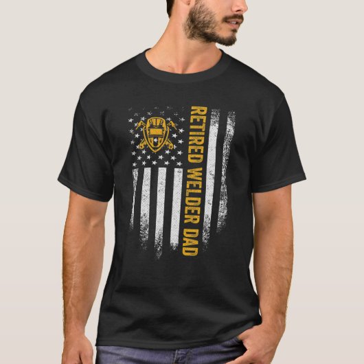 -Amerikaanse vlaggen met ruw lassenlaarzen R T-shirt (Voorkant)