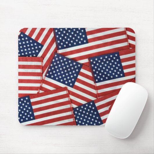 Amerikaanse vlaggen muismat (Met muis)