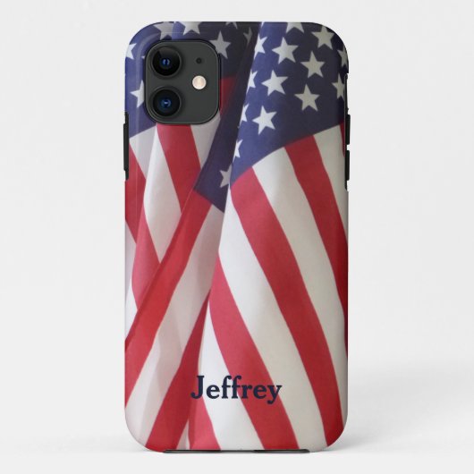 Amerikaanse vlaggen, naam, patriottisch Case-Mate iPhone case (Achterkant)