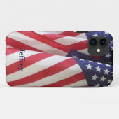 Amerikaanse vlaggen, naam, patriottisch Case-Mate iPhone case (Achterkant (horizontaal))