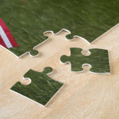 Amerikaanse vlaggen op graven van Amerikaanse vete Legpuzzel (Zijkant)