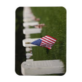 Amerikaanse vlaggen op graven van Amerikaanse vete Magneet (Verticaal)