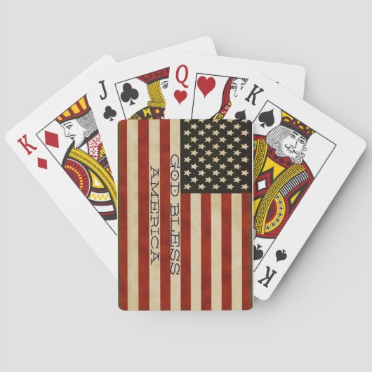 -Amerikaanse vlaggen Pokerkaarten (Achterkant)