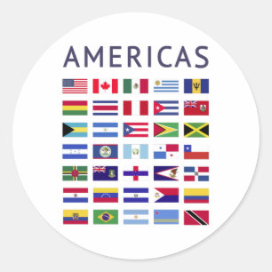 Amerikaanse vlaggen ronde sticker